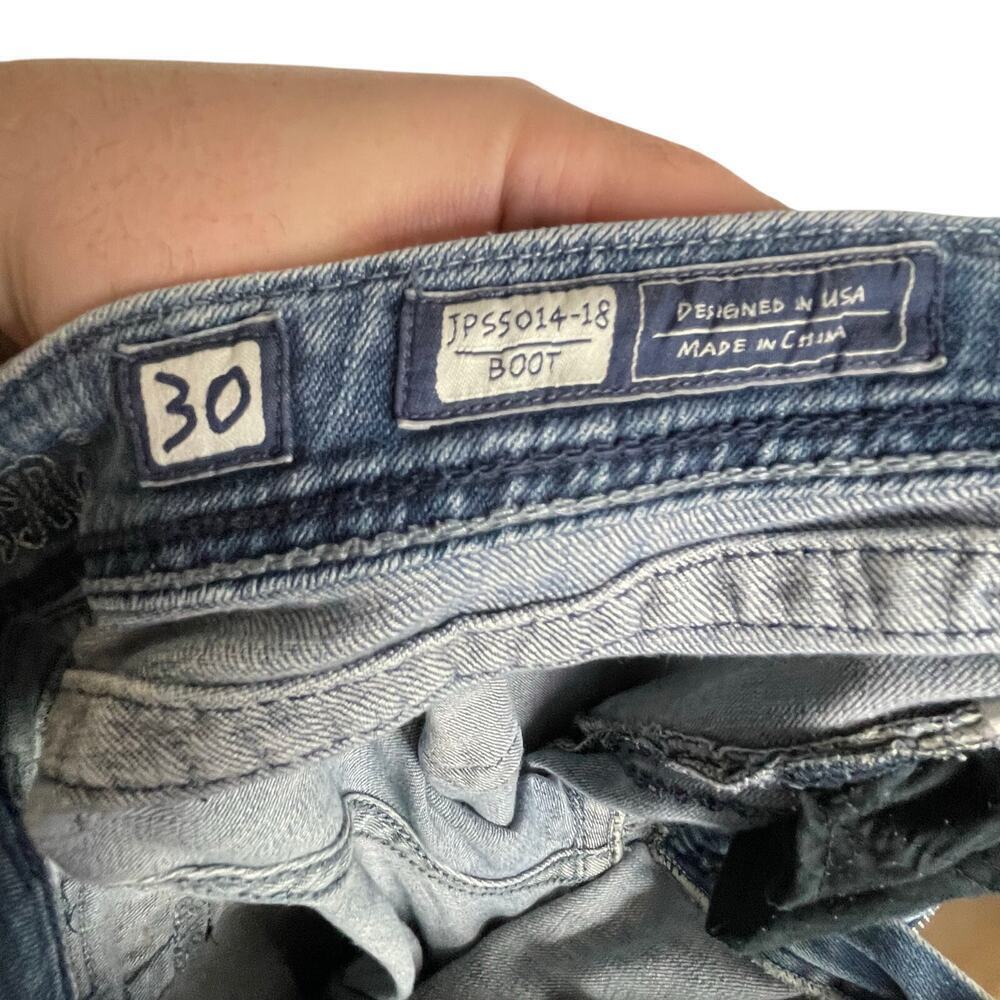 MISS ME Women’s Signature Boot Cut Lowrise Jeans Button Pocket size 30 - Picture 5 of 7